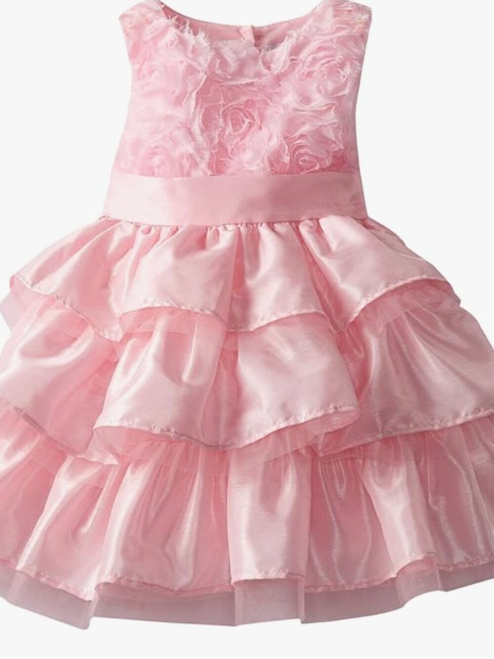 Mud Pie Pink rosette tiered ruffle formal dress size 4T NWOT